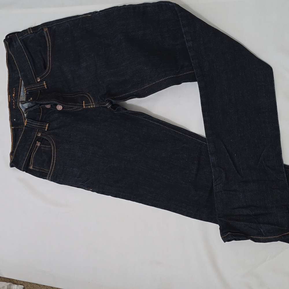 Nudie Jeans Men’s Lean Dean Mens Dark Blue Skinny Jeans‎ 31/32